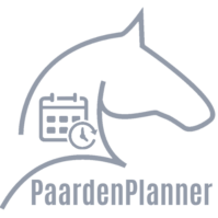 Paardenhoofd met kalender en tekst PaardenPlanner
